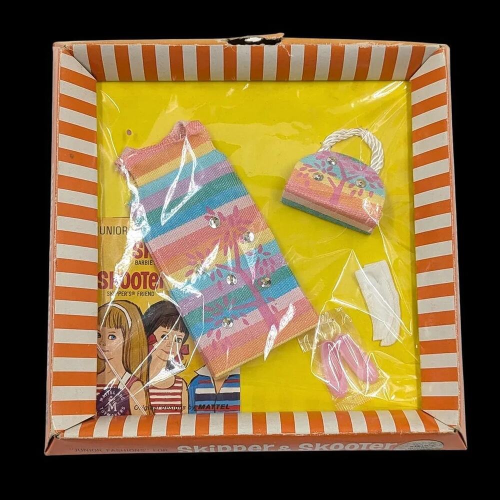 VINTAGE BARBIE SKIPPER & SKOOTER SUNNY PASTELS # 1910 NRFB WITH STICKER